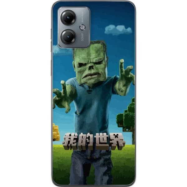 Motorola Moto G14 Genomskinligt Skal A Minecraft Movie