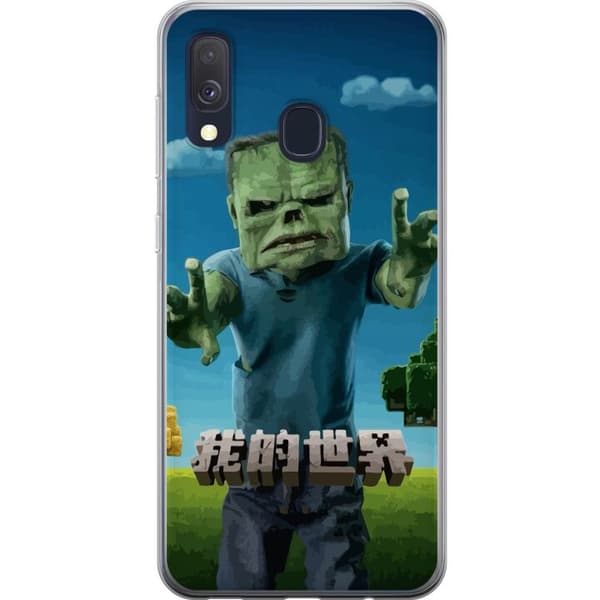 Samsung Galaxy A40 Gennemsigtig cover A Minecraft Movie