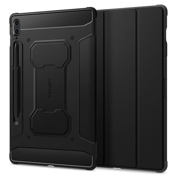 Coque - SPIGEN - Galaxy Tab S9 FE Plus - Rugged Armor Pro - Svart - Syntetisk