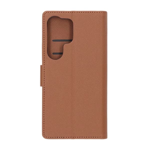 Samsung Galaxy S25 Ultra Plånboksfodral med Stativ - Brun