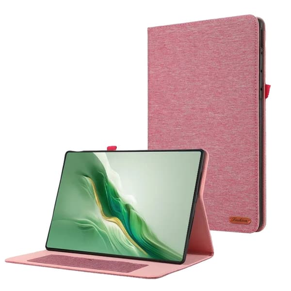 Honor Magic Pad 2:n suojakotelo, pehmeä kangas, käännettävä tuki,ruusunpunainen, For Honor Magicpad 2
