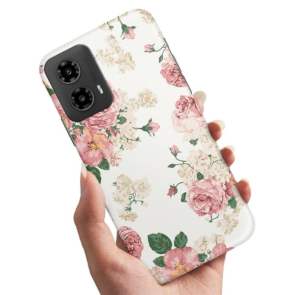 Motorola Moto G35 5G - Kuoret/Suojakuori Retro Kukat