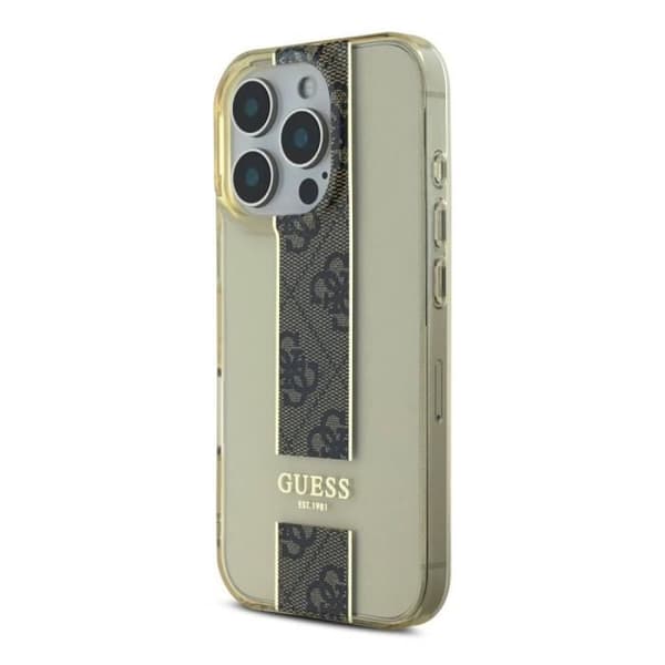 Skyddande skal för iPhone 16 Pro Max med 4G-mönster, Guess Brun