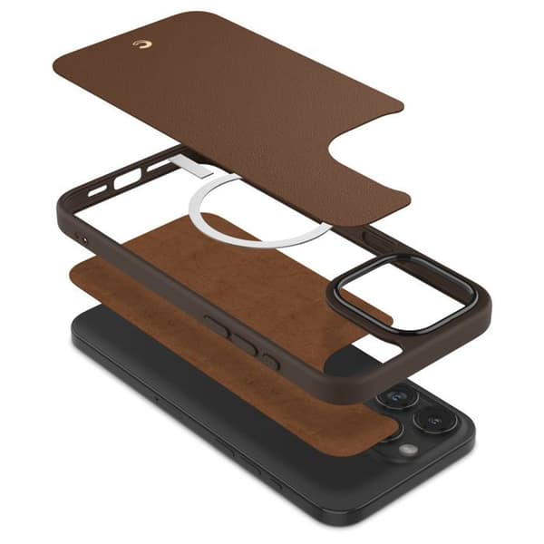 Coque för iPhone 15 Pro Max - Spigen Cyrill Kajuk MagSafe - Brun Sadel