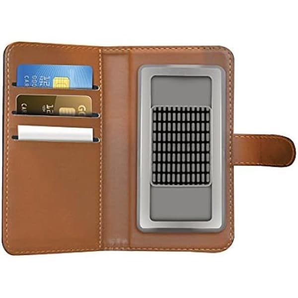 Foliofodral - CELLY - WALLYUNIMBK - Ekologiskt läder - Magnetisk stängning - 3,5-4,5" för Smartphone Svart