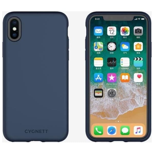Cygnett Skin Soft Touch Feel Skyddsfodral för Apple iPhone XS-X Marinblå
