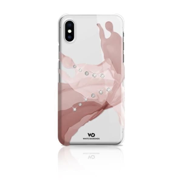 Skyddsfodral - WHITE DIAMONDS - Vätskor - iPhone X/Xs - Roséguld - Mjuk och glänsande