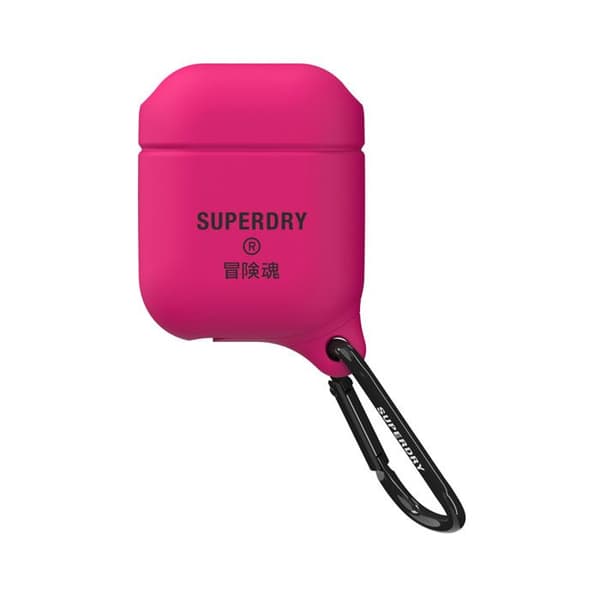 Coque AirPods - SUPERDRY - 41695 - Vattentät silikon - Bluetooth-kompatibel - Färg rosa