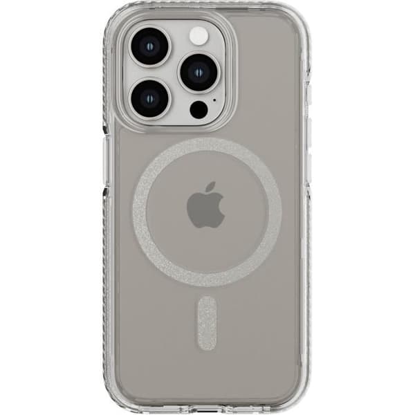 Skyddsfodral - tech21 - Evo Crystal - Naturlig Titan - Kompatibel med MagSafe - UV-beständig