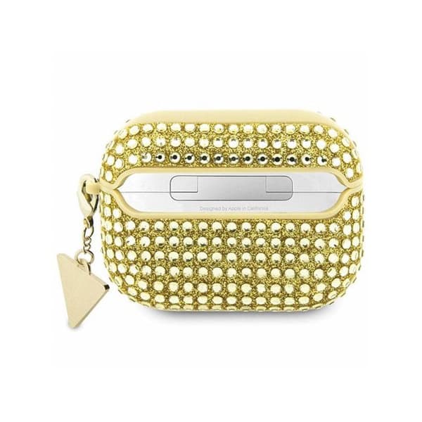 Housse - Guess - GUAPHDGTPD - Coque AirPods Pro - Guld - Strass - Dekorativ hänge