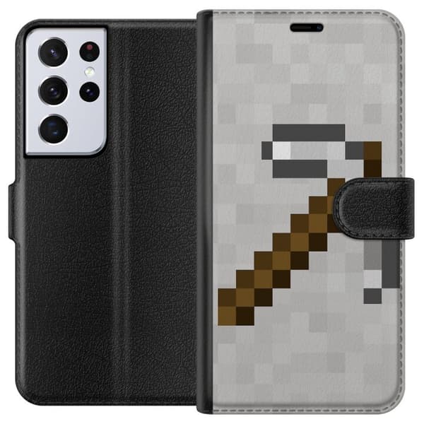 Samsung Galaxy S21 Ultra 5G Plånboksfodral Minecraft Tools