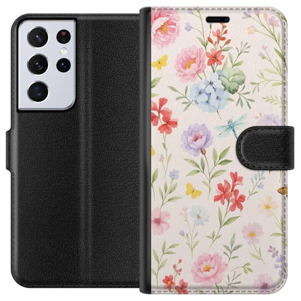 Samsung Galaxy S21 Ultra 5G Plånboksfodral Blommor