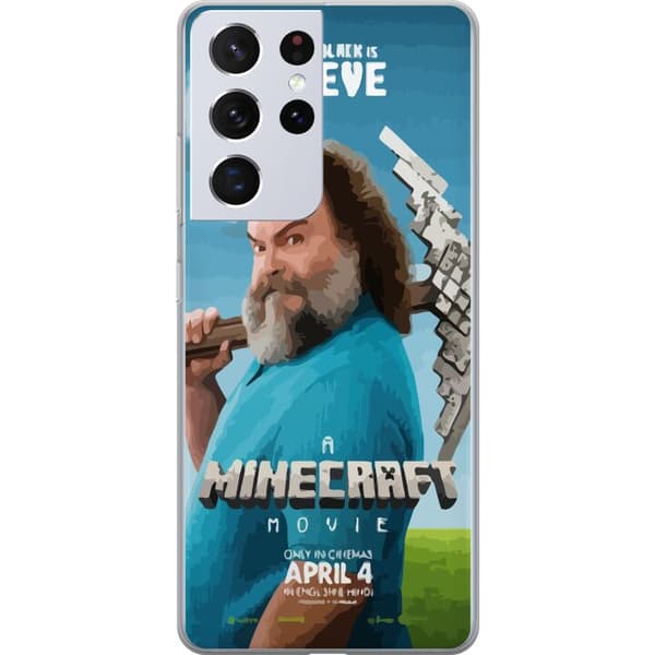 Samsung Galaxy S21 Ultra 5G Gennemsigtig cover En Minecraft-film