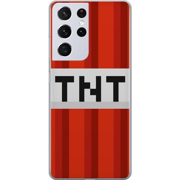 Samsung Galaxy S21 Ultra 5G Gennemsigtig cover Minecraft TNT