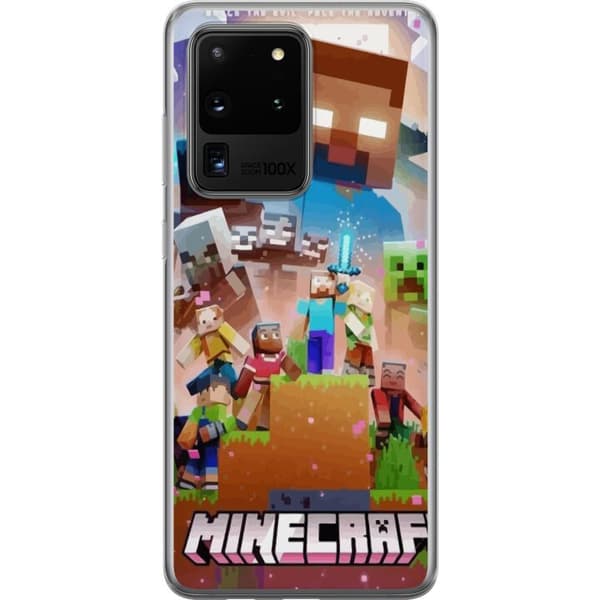 Samsung Galaxy S20 Ultra Läpinäkyvä kuori Minecraft