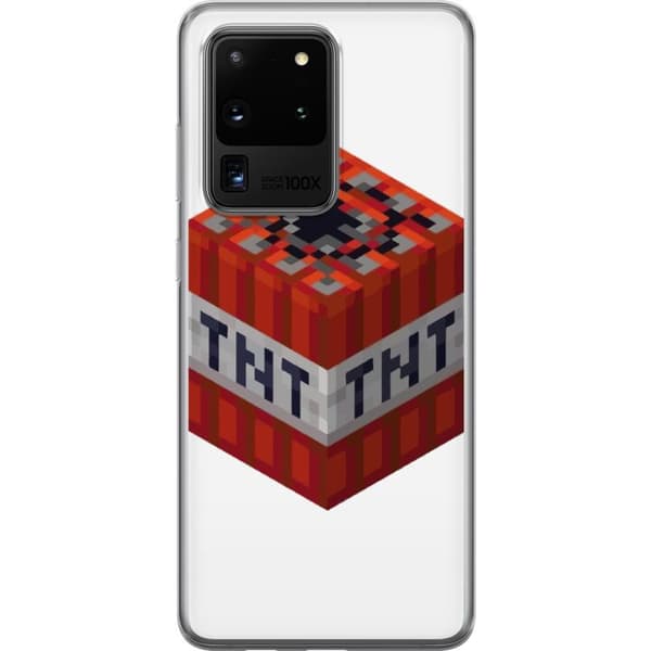 Samsung Galaxy S20 Ultra Läpinäkyvä kuori Minecraft TNT