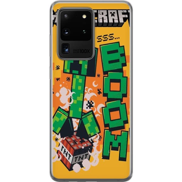 Samsung Galaxy S20 Ultra Gjennomsiktig deksel Minecraft Boom