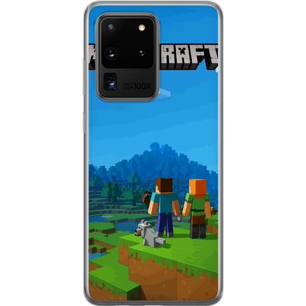 Samsung Galaxy S20 Ultra Gennemsigtig cover Minecraft Key Art