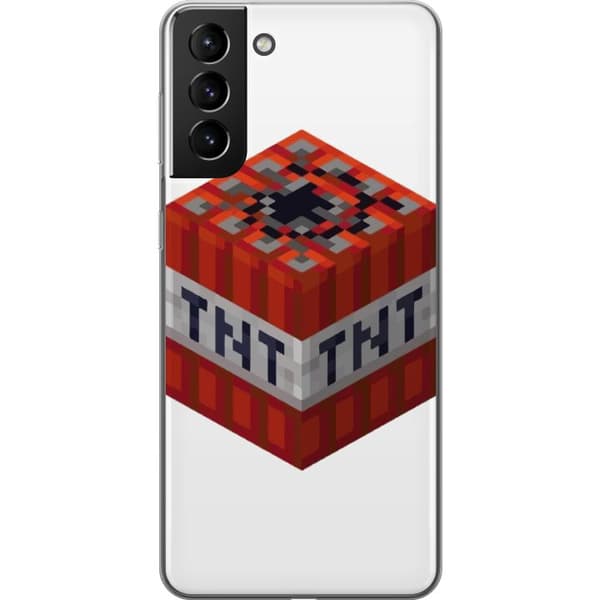 Samsung Galaxy S21+ 5G Gennemsigtig cover Minecraft TNT