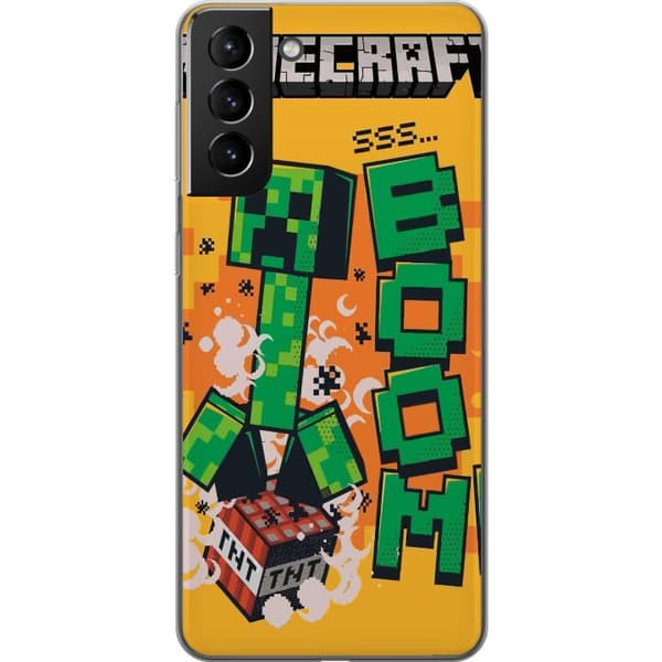 Samsung Galaxy S21+ 5G Gennemsigtig cover Minecraft Boom