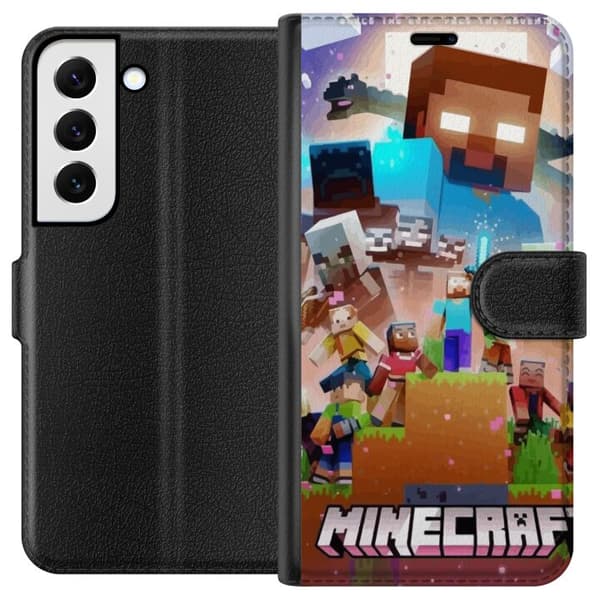 Samsung Galaxy S22+ 5G Lompakkokotelo Minecraft
