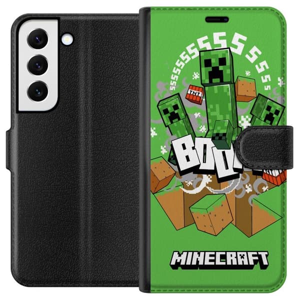 Samsung Galaxy S22+ 5G Lommeboketui Minecraft Boom