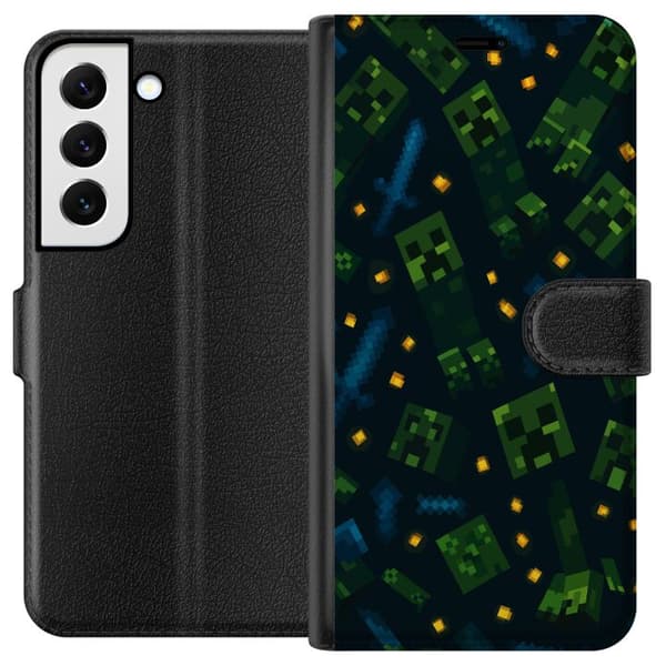 Samsung Galaxy S22+ 5G Lompakkokotelo Minecraft Dungeons Mob