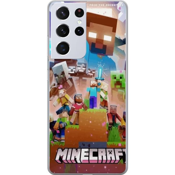 Samsung Galaxy S21 Ultra 5G Läpinäkyvä kuori Minecraft