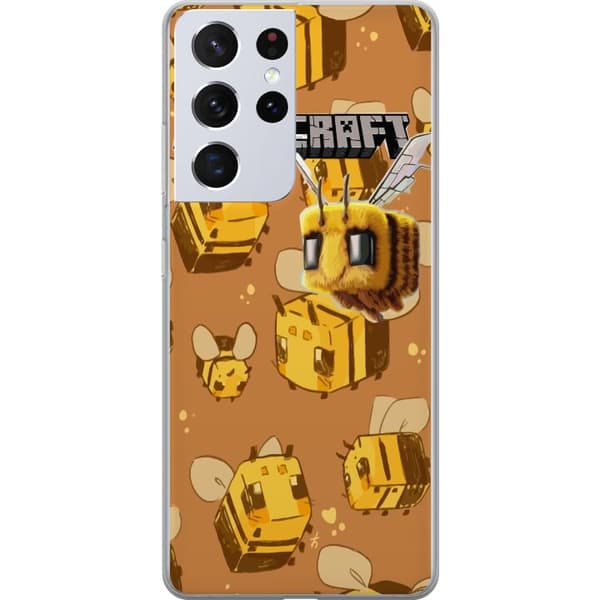 Samsung Galaxy S21 Ultra 5G Gjennomsiktig deksel Minecraft Bi