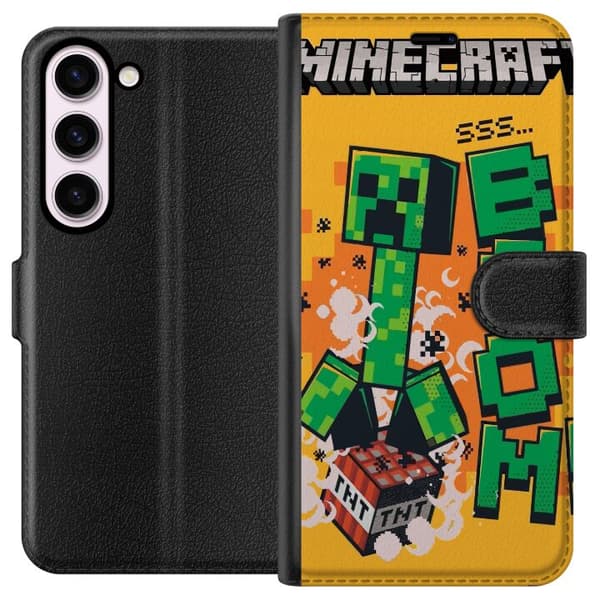 Samsung Galaxy S23 Lommeboketui Minecraft Boom