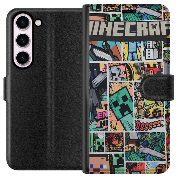 Samsung Galaxy S23 Plånboksfodral Minecraft Art