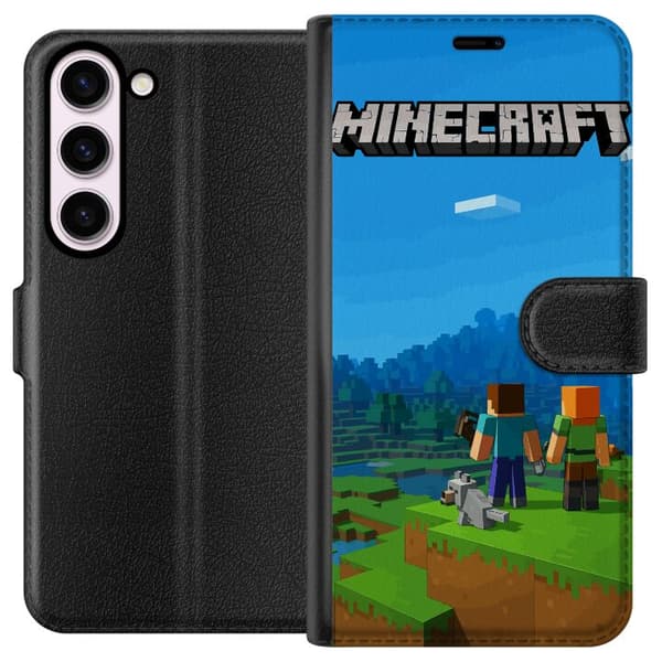 Samsung Galaxy S23 Plånboksfodral Minecraft Key Art