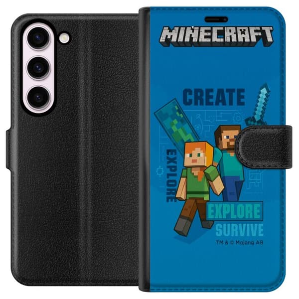 Samsung Galaxy S23 Tegnebogsetui Minecraft Huler