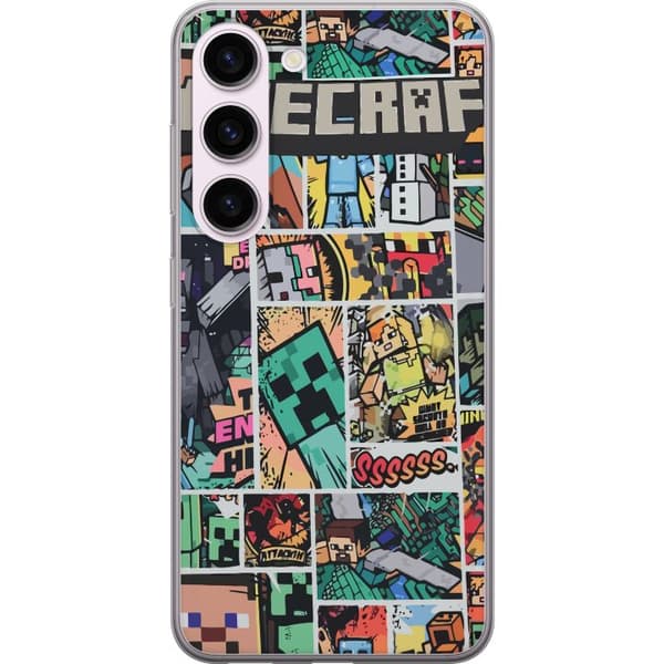 Samsung Galaxy S23 Gennemsigtig cover Minecraft Kunst