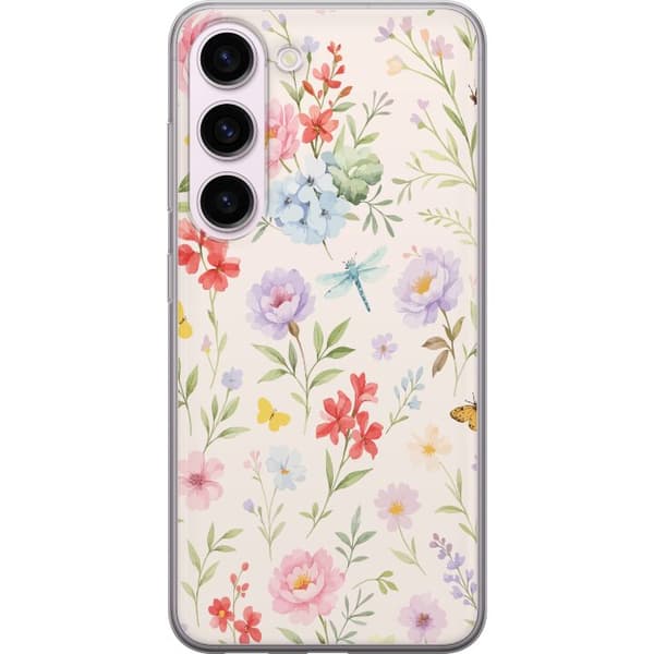 Samsung Galaxy S23 Gennemsigtig cover Blomster