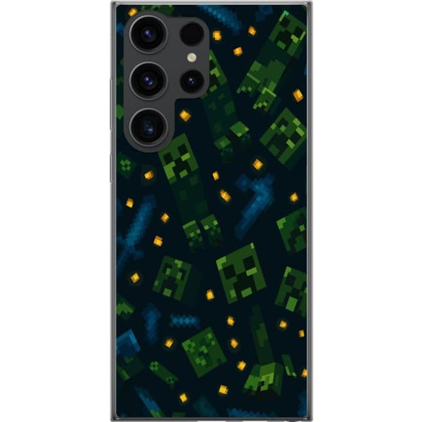 Samsung Galaxy S24 Ultra Gjennomsiktig deksel Minecraft Dungeons Mob
