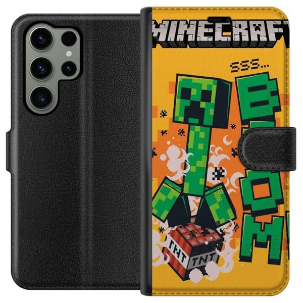 Samsung Galaxy S23 Ultra Lommeboketui Minecraft Boom