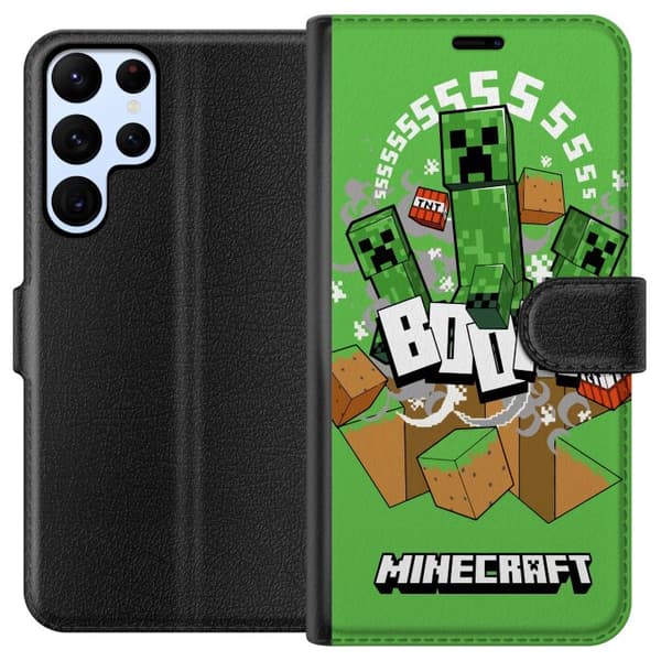 Samsung Galaxy S24 Ultra Lommeboketui Minecraft Boom