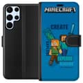 Miniatyrbillede 1 af 3: Samsung Galaxy S24 Ultra Tegnebogsetui Minecraft Huler