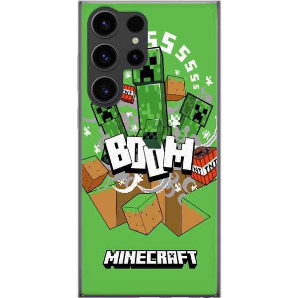 Samsung Galaxy S24 Ultra Läpinäkyvä kuori Minecraft Boom