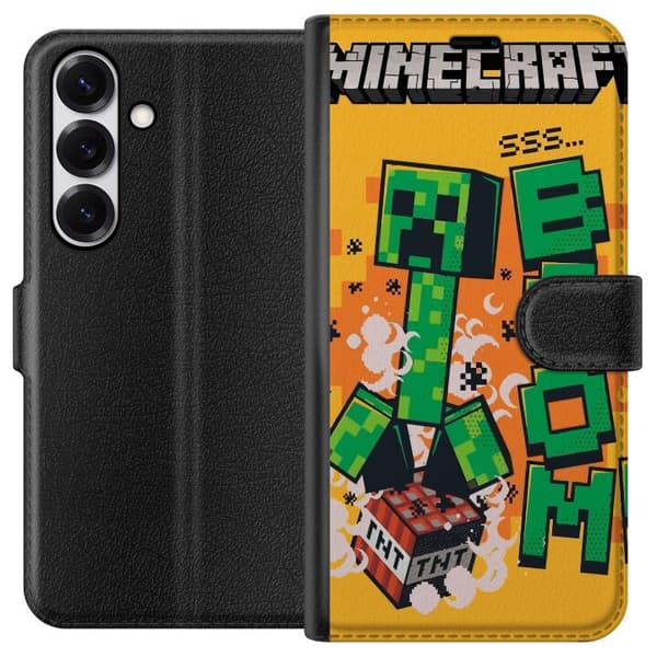 Samsung Galaxy S25 Plånboksfodral Minecraft Boom