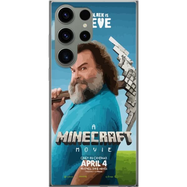 Samsung Galaxy S23 Ultra Gennemsigtig cover En Minecraft-film