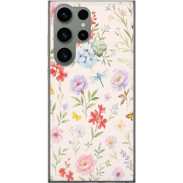 Samsung Galaxy S23 Ultra Gennemsigtig cover Blomster