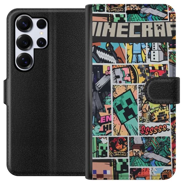 Samsung Galaxy S25 Ultra Lommeboketui Minecraft Kunsthåndverk