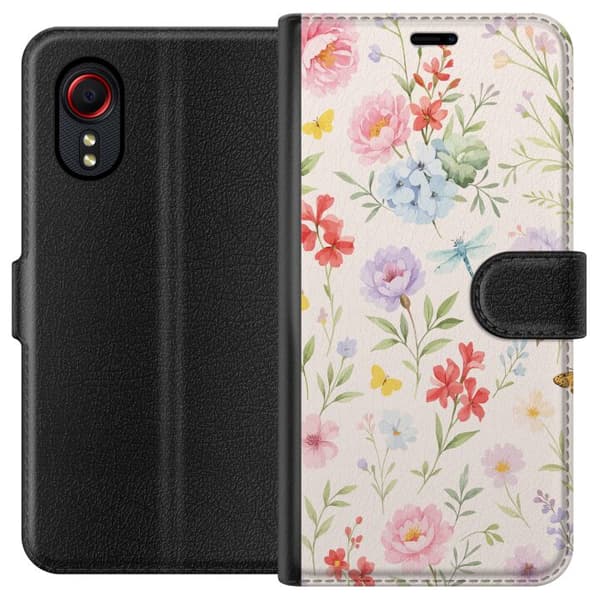 Samsung Galaxy Xcover 5 Tegnebogsetui Blomster