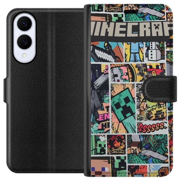 Samsung Galaxy S25 Edge Lommeboketui Minecraft Kunsthåndverk