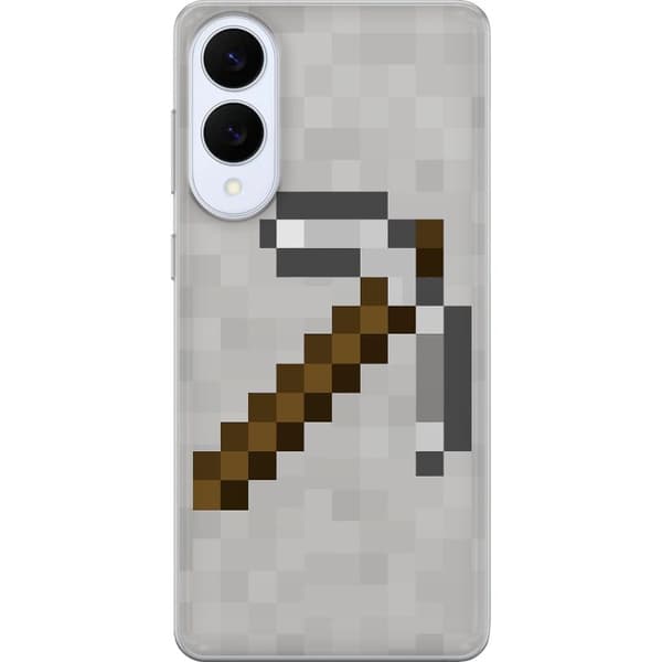 Samsung Galaxy S25 Edge Genomskinligt Skal Minecraft Tools