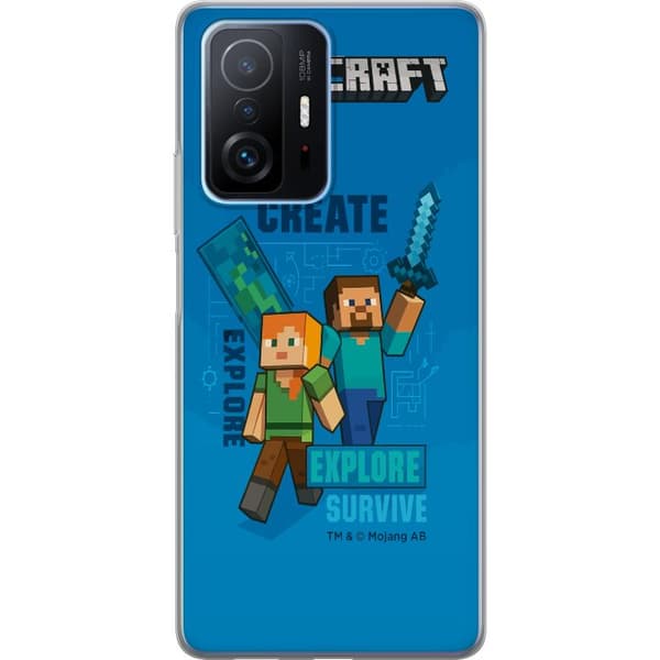 Xiaomi 11T Pro Gennemsigtig cover Minecraft Huler