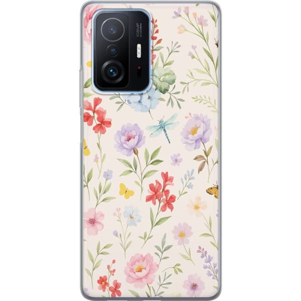 Xiaomi 11T Genomskinligt Skal Blommor