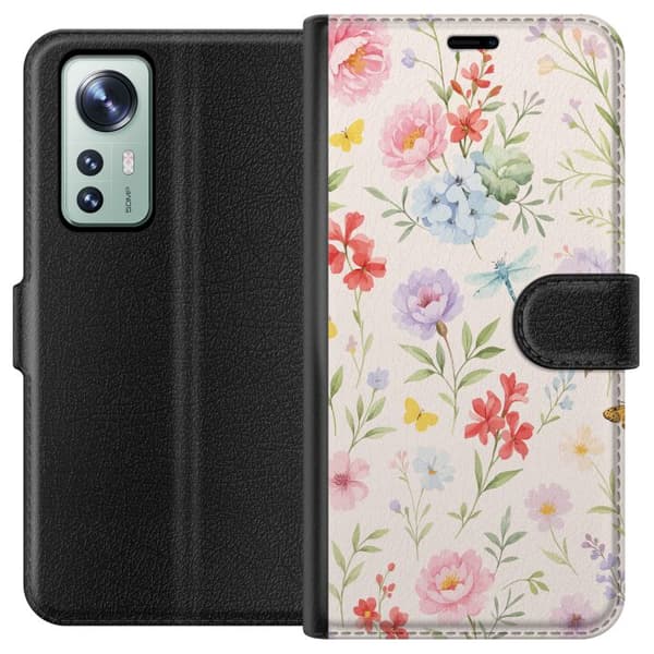 Xiaomi 12 Plånboksfodral Blommor